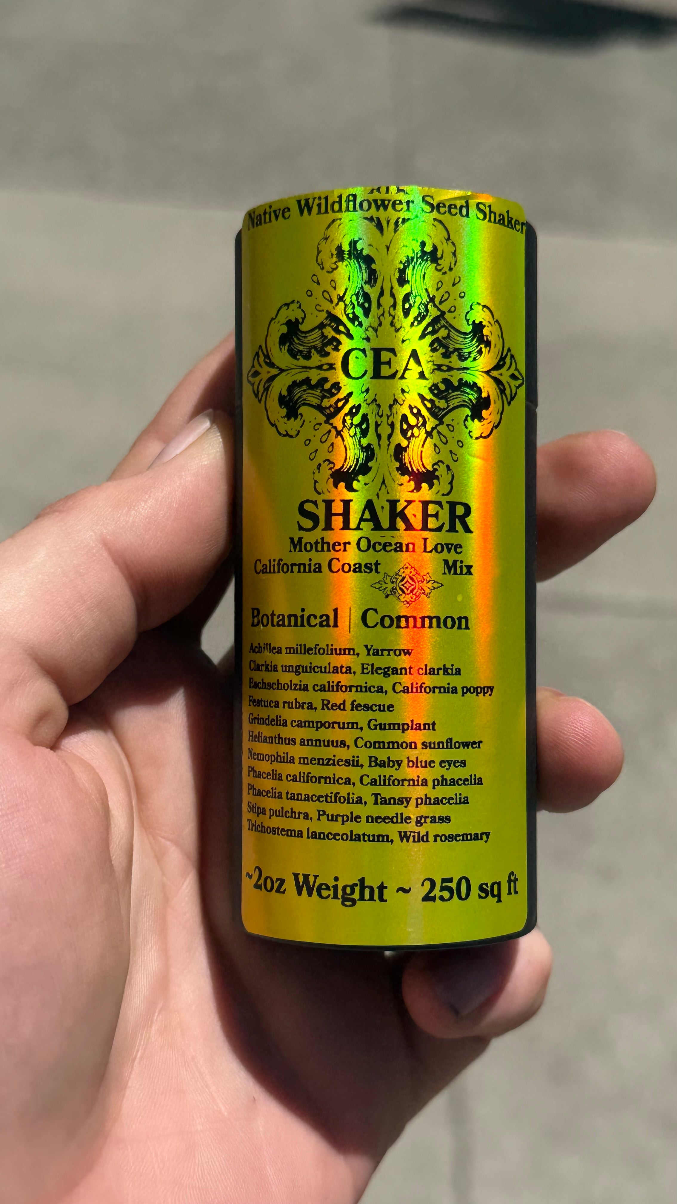 2oz Native Seed Shaker ~250 Sq ft